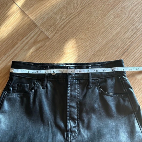 Old Navy Black Higher High Rise Flare Faux Leather Pants Size 2 - Picture 6 of 9